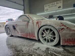 porsche lavage mousse detailing nano ceramique chambly esthetique auto